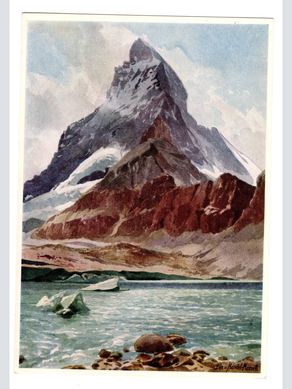 Künstler-AK, Handel-Mazzetti, Zermatt, Matterhornsee (S5031)