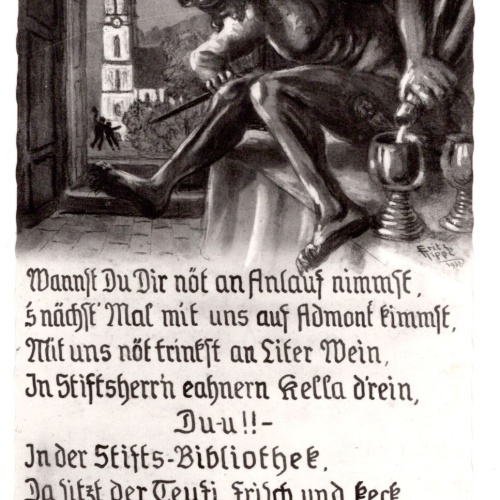 AK, Wannst du dir nöt an Anlauf nimmst, 's nächste Mal  , Ansichtskarte (S5069)