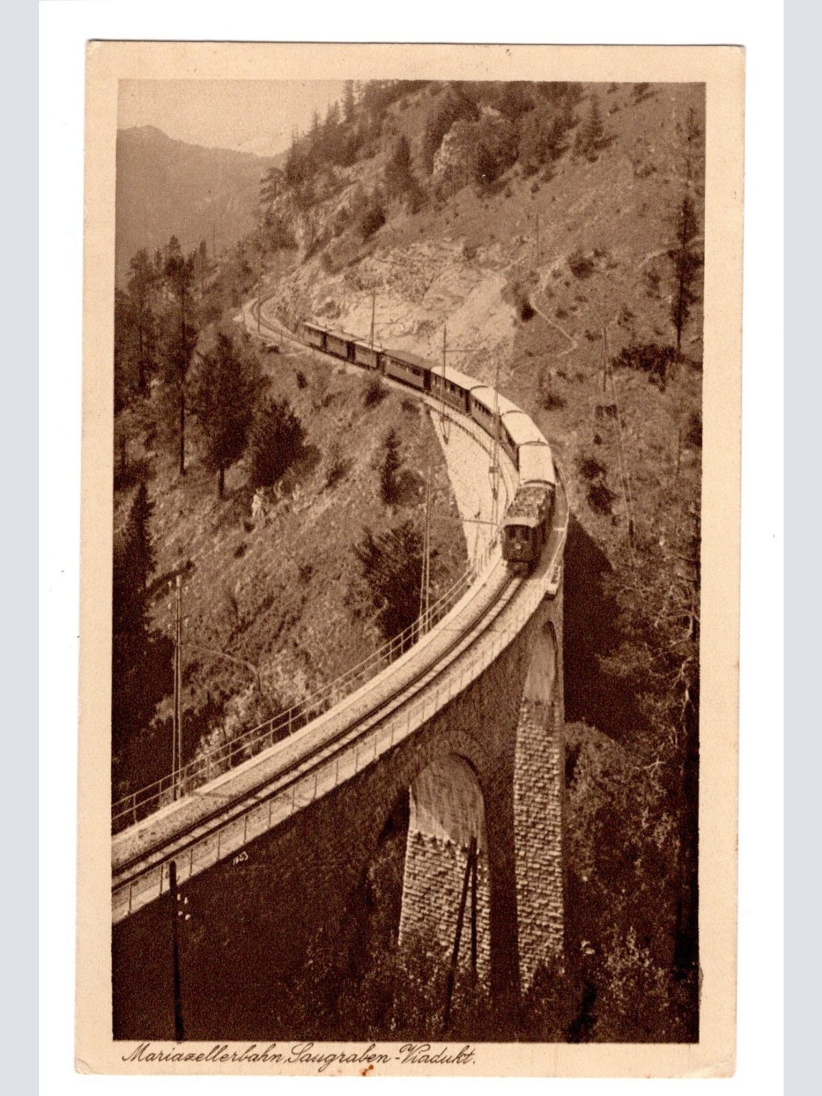 AK, Mariazellerbahn, Saugraben-Viadukt, Steiermark, Ansichtskarte (S5072)