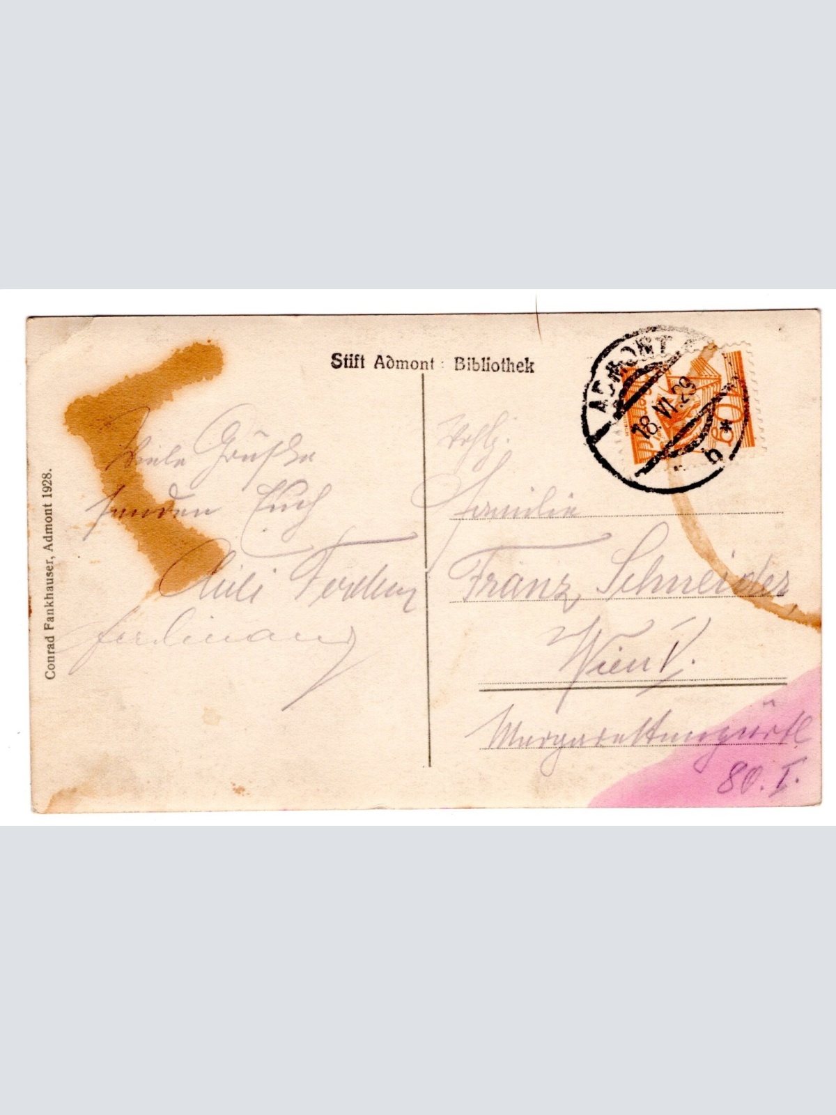 AK, Stift Admont, Bibliothek, Steiermark, Ansichtskarte (S5080)