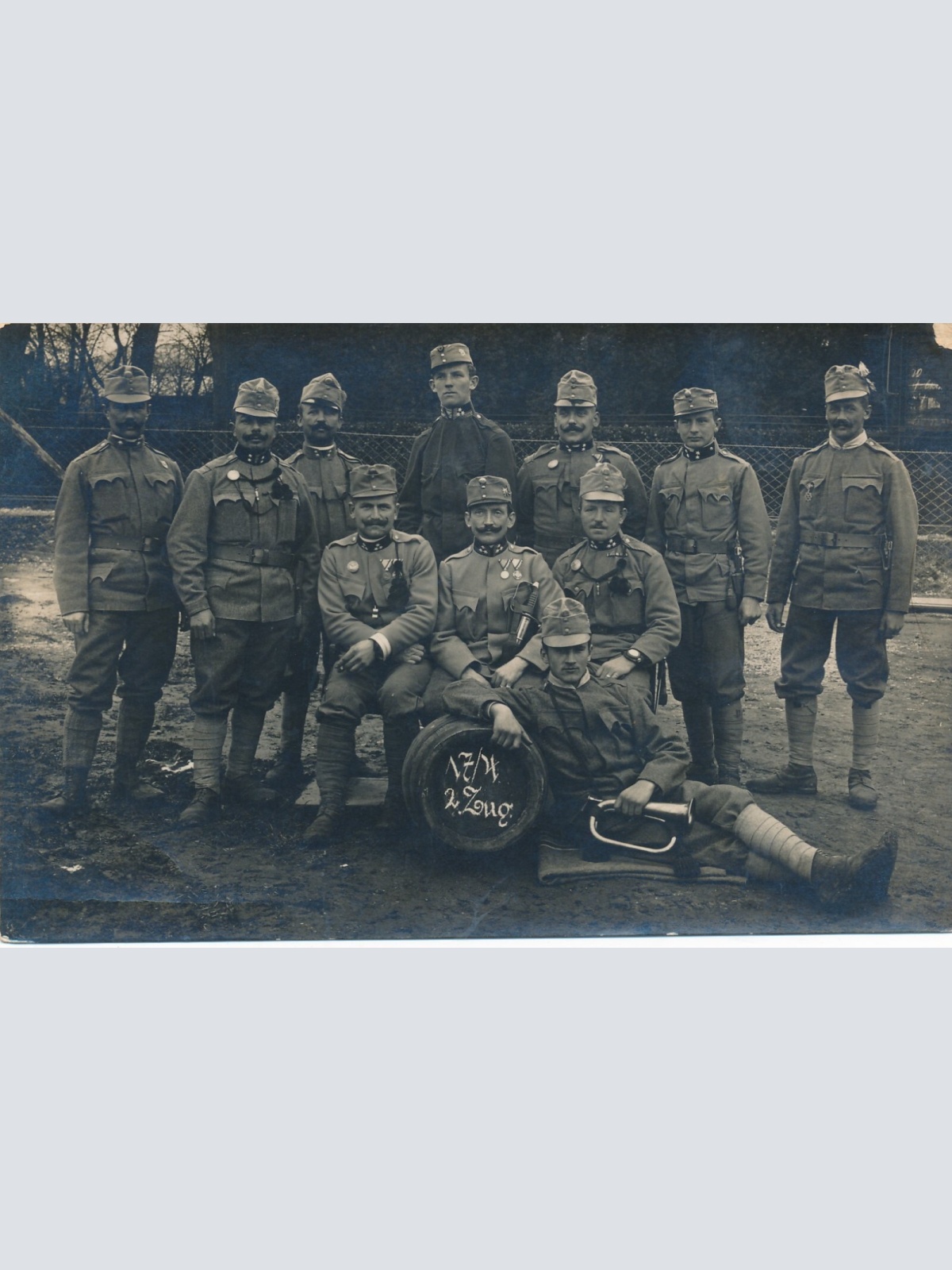 AK 17 / 4 II Zug Gruppenfoto Soldaten Kaiserjäger Militaria (14026)