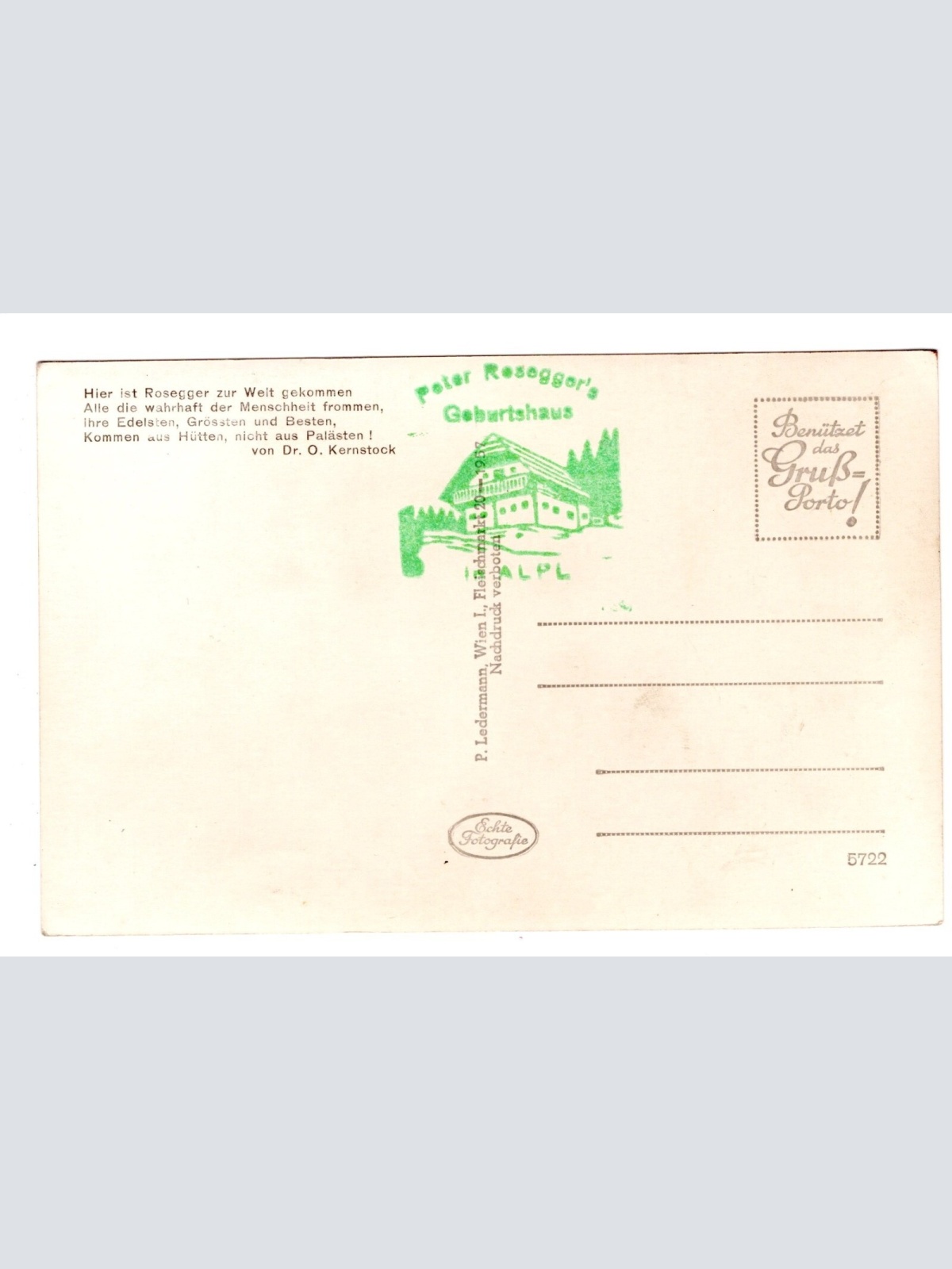 AK, Peter Roseggers Geburtsstube, Krieglach, Steiermark, Ansichtskarte (S5171)