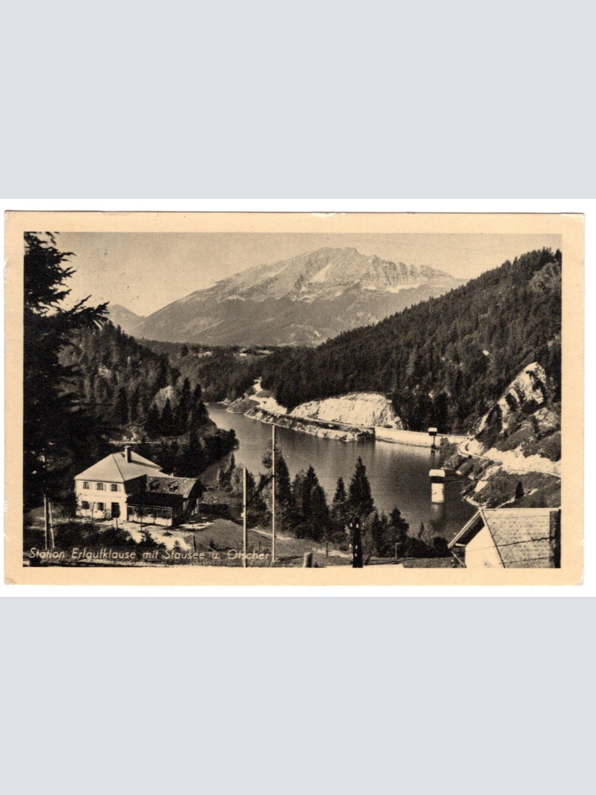 AK, Station Erlaufklause mit Stausee, Niederösterreich, Ansichtskarte (S5192)