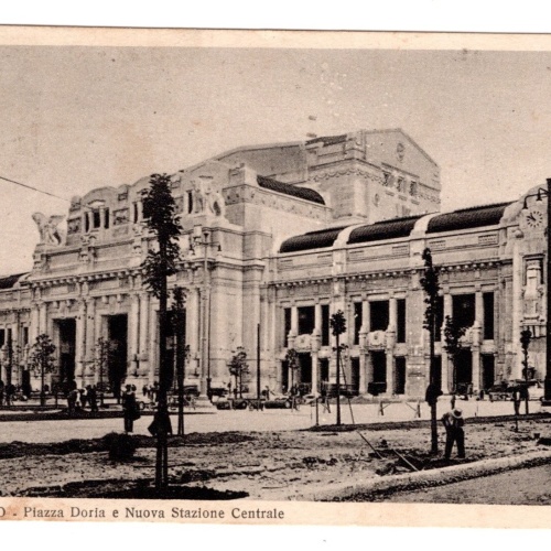 AK, Milano, Piazza Doria e Nuova Stazione Central Italien, Ansichtskarte (S5232)