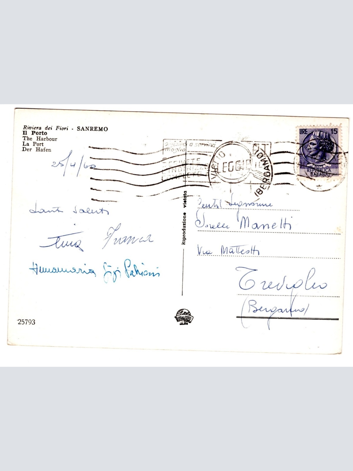 AK, Sanremo, Italien, Ansichtskarte (S5242)