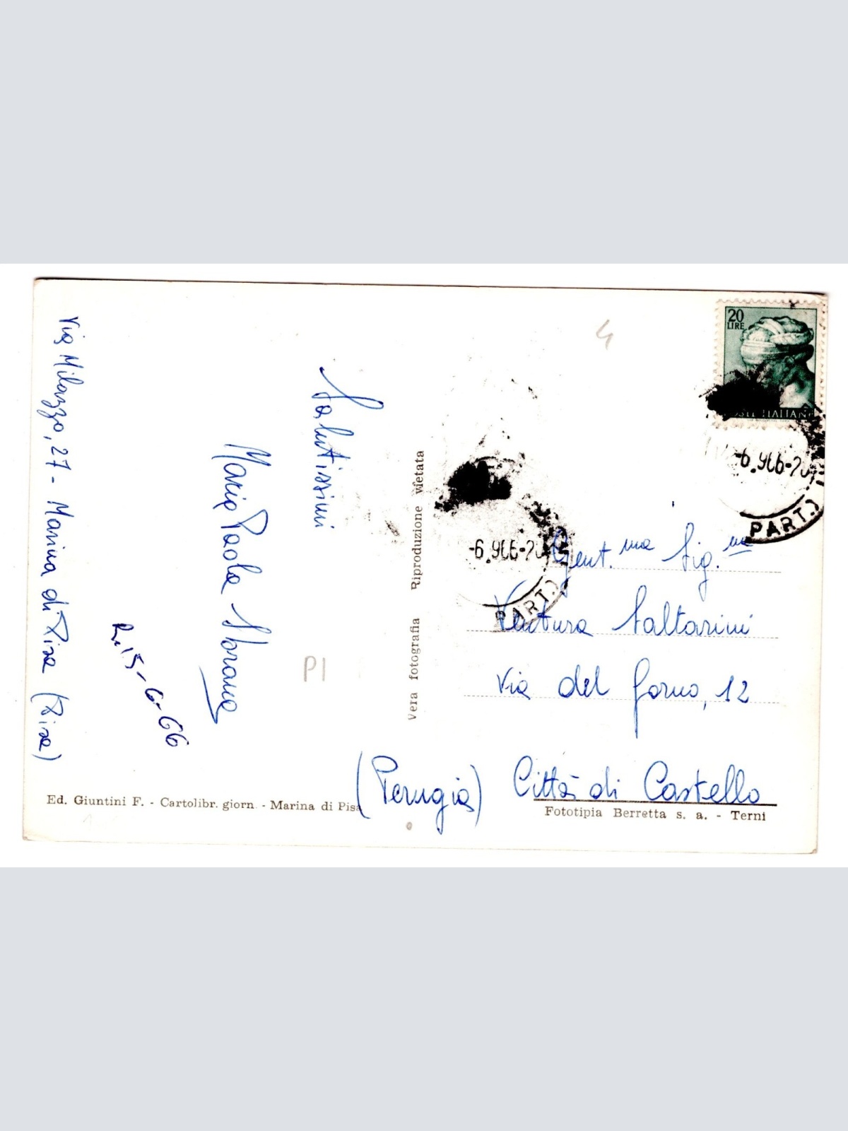 AK, Marina di Pisa, Italien, Ansichtskarte (S5261)