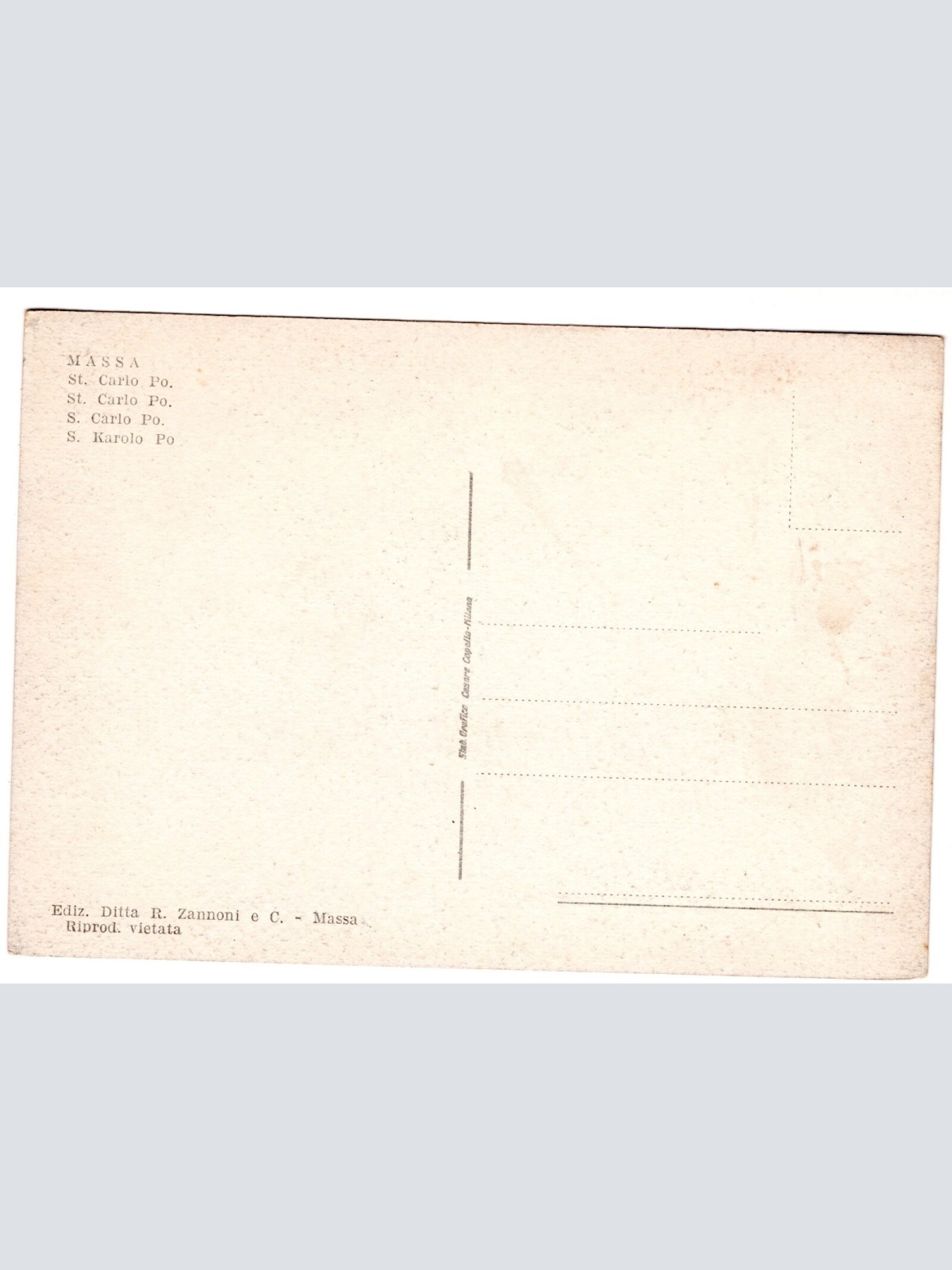 AK, Massa, S. Carlo Po, Italien, Ansichtskarte (S5263)