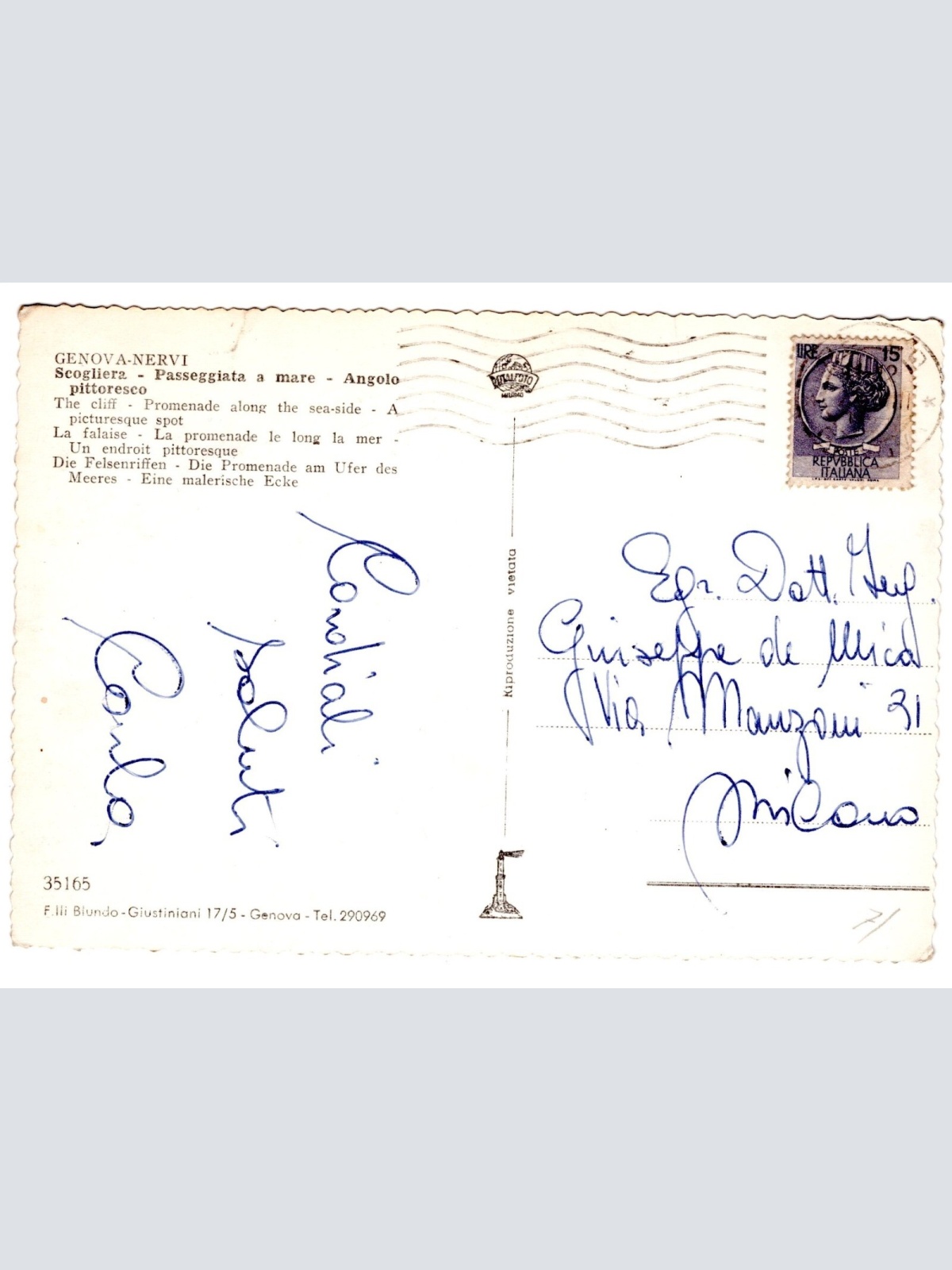 AK, Genova, Italien, Ansichtskarte (S5294)