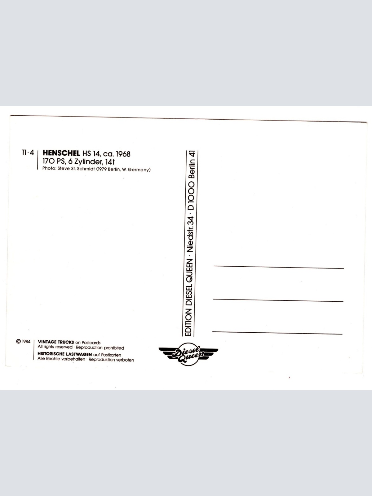 AK, LKW Henschel HS14, Ansichtskarte (S5316)