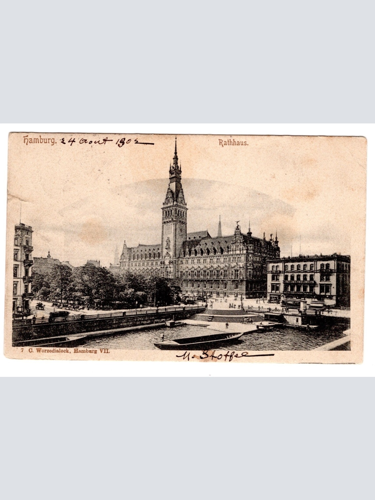 AK, Hamburg, Rathaus, Ansichtskarte (S5378)