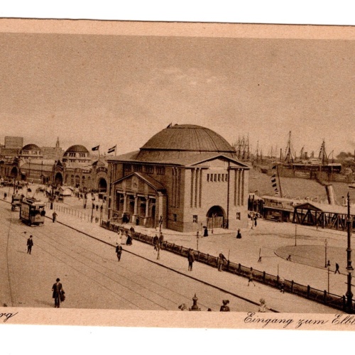 AK, Hamburg, Eingang zum Elbtunnel, Ansichtskarte (S5380)