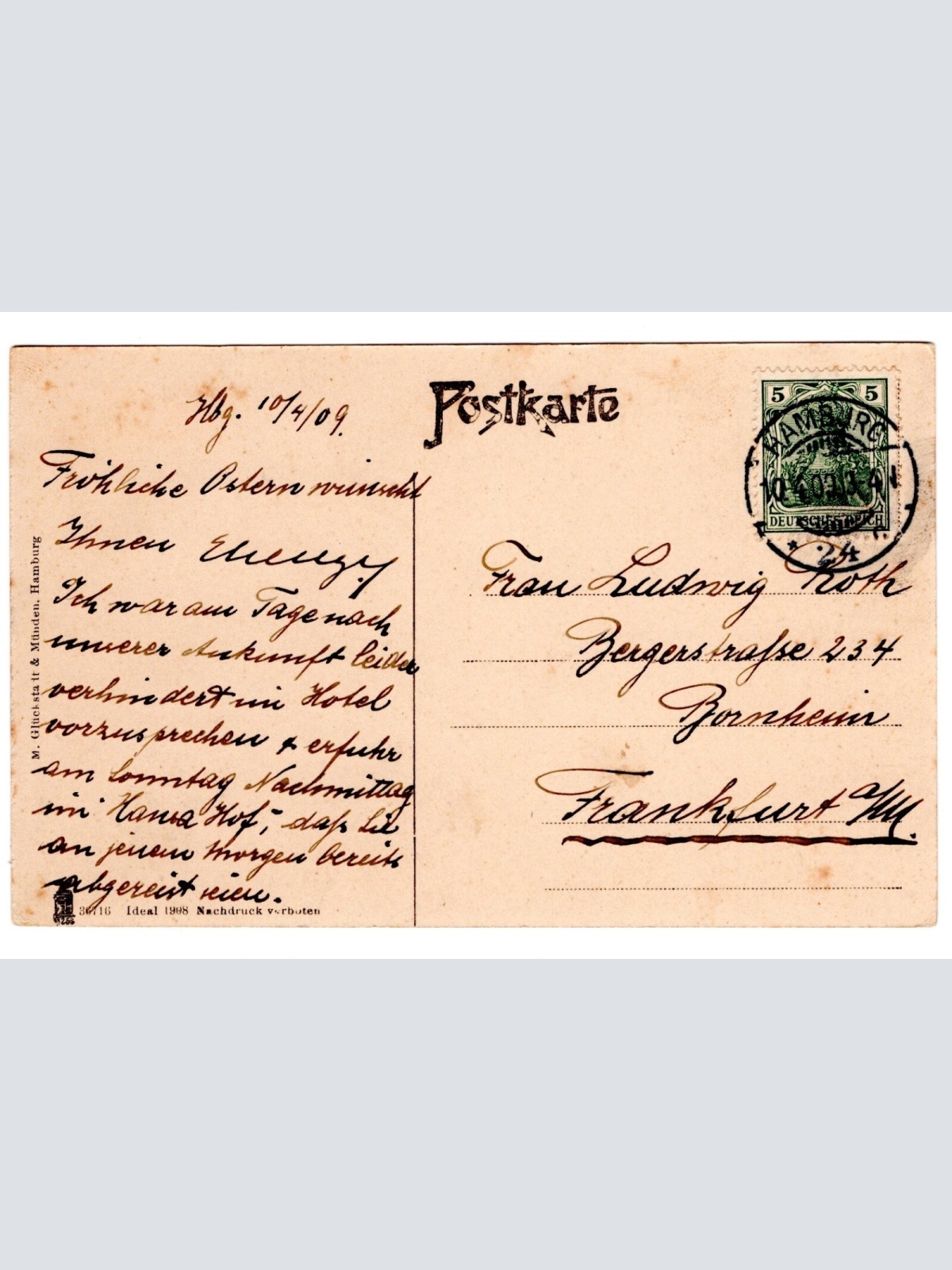 AK, Hamburg, Jungfernstieg, Ansichtskarte (S5386)