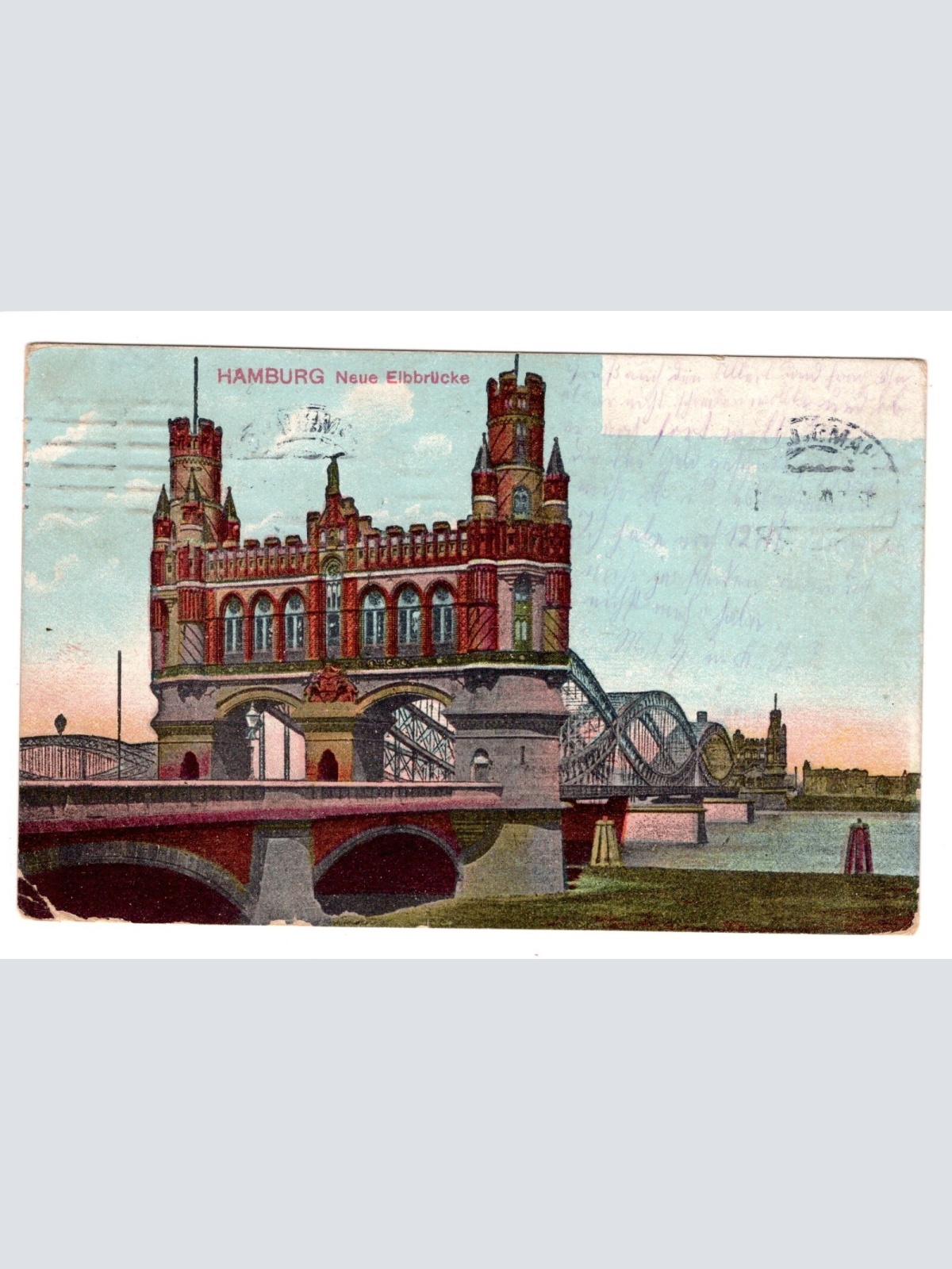 AK, Hamburg, Neue Elbbrücke, Ansichtskarte (S5394)