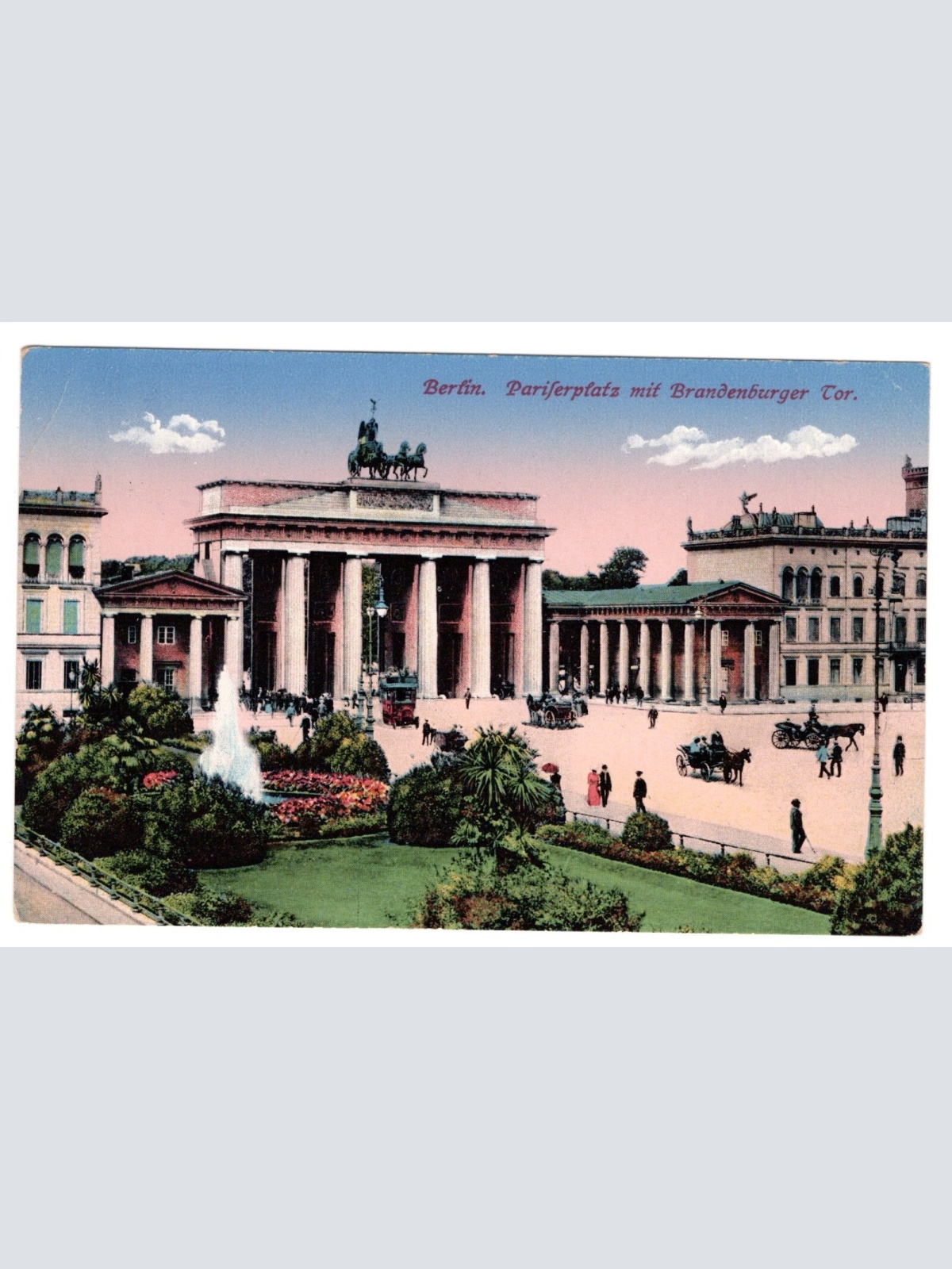 AK, Berlin, Pariserplatz mit Brandenburger Tor, Ansichtskarte (S5423)