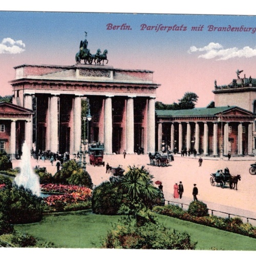 AK, Berlin, Pariserplatz mit Brandenburger Tor, Ansichtskarte (S5423)