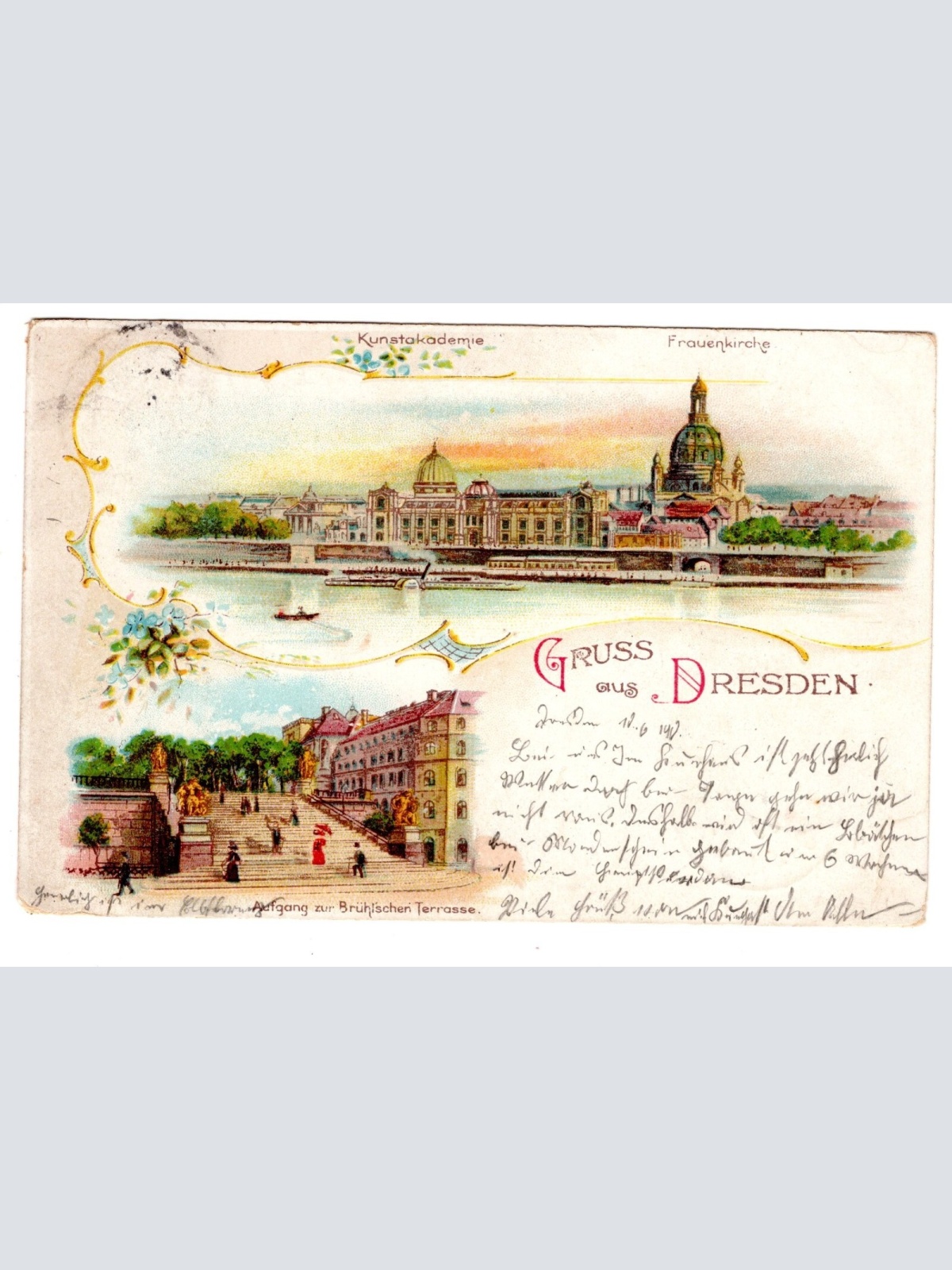 AK, Dresden, Sachsen, Litho, Kunstakademie, Ansichtskarte (S5451)