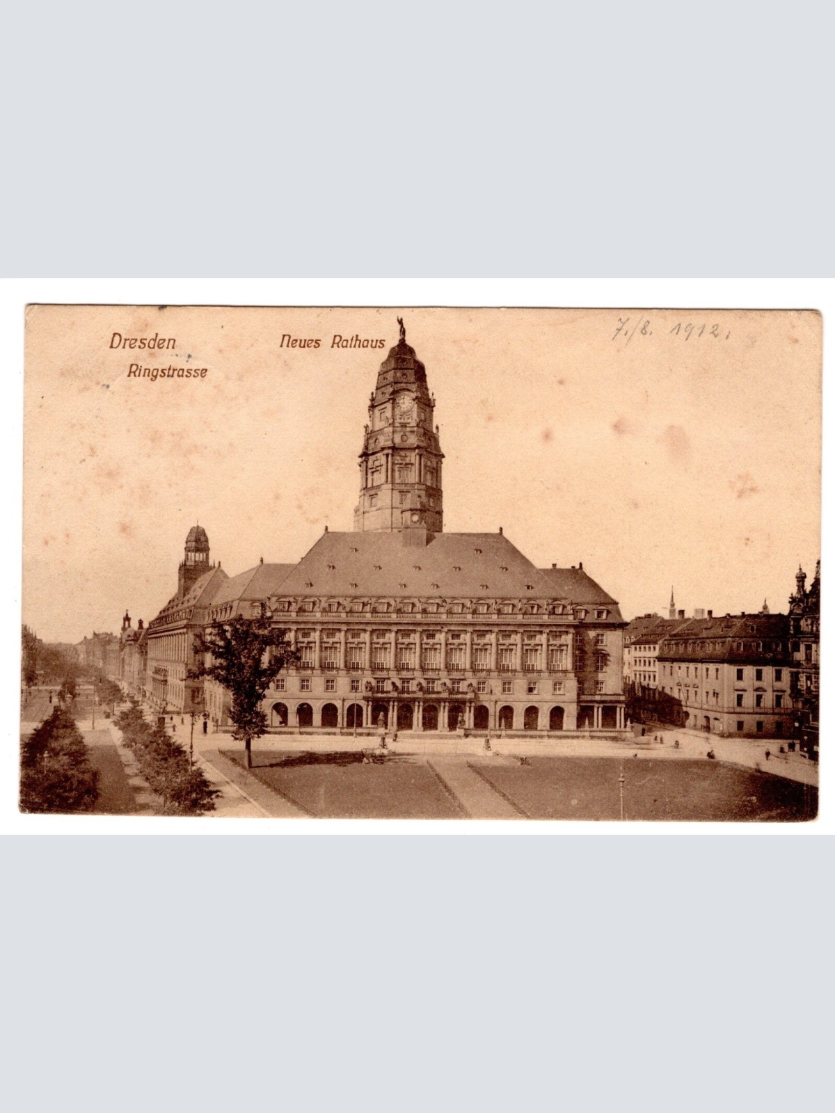 AK, Dresden, Sachsen, Ringstraße, neues Rathaus, Ansichtskarte (S5456)