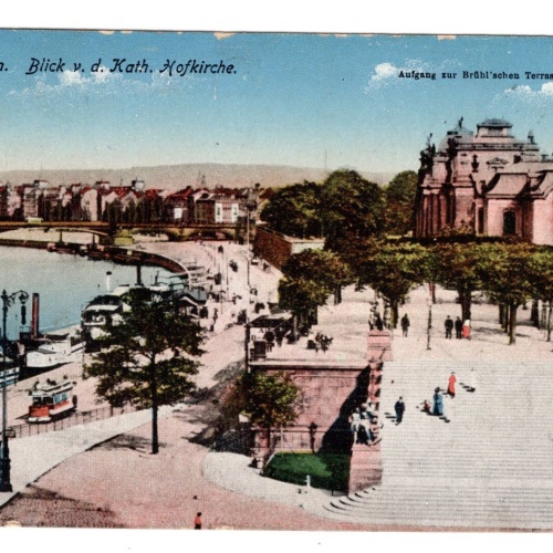 AK, Dresden, Sachsen, Blick v. d. Kath. Hofkirche, Ansichtskarte (S5460)