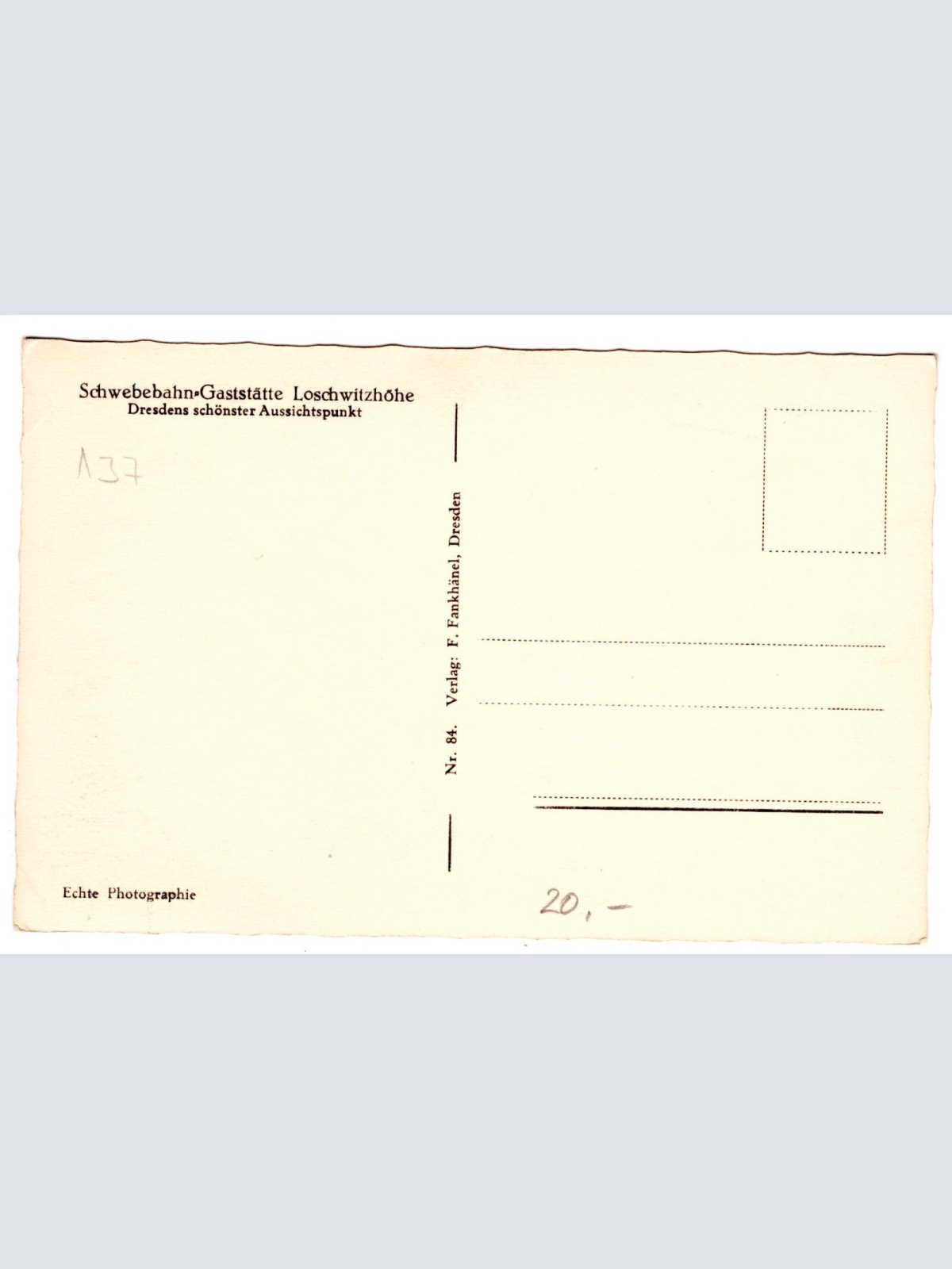 AK, Dresden, Sachsen, von der Loschwitzhöhe, Ansichtskarte (S5467)