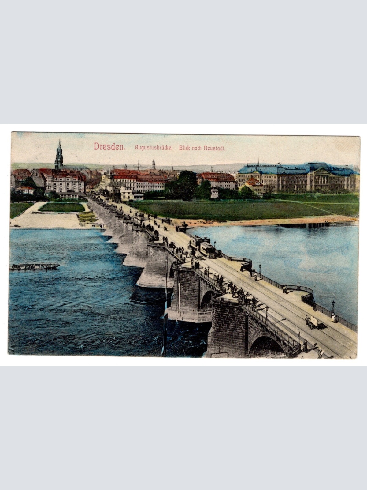 AK, Dresden, Sachsen, Augustusbrücke, Ansichtskarte (S5491)