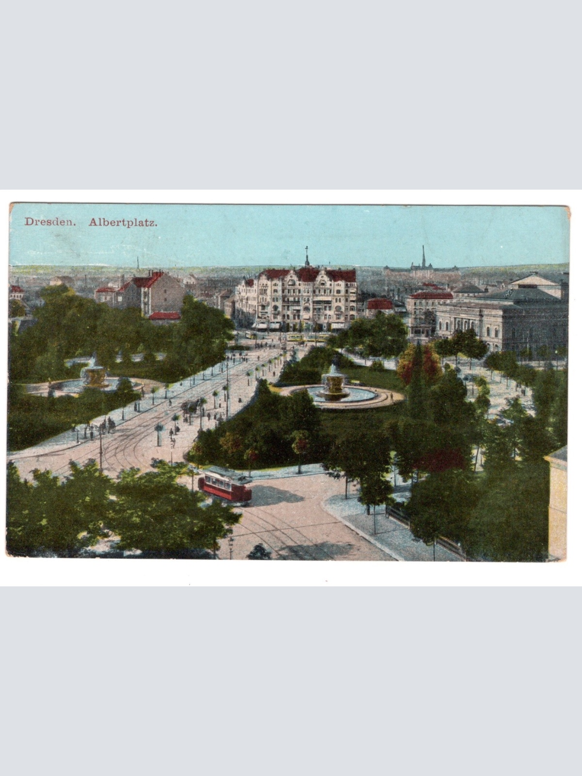 AK, Dresden, Sachsen, Albertplatz, Ansichtskarte (S5493)