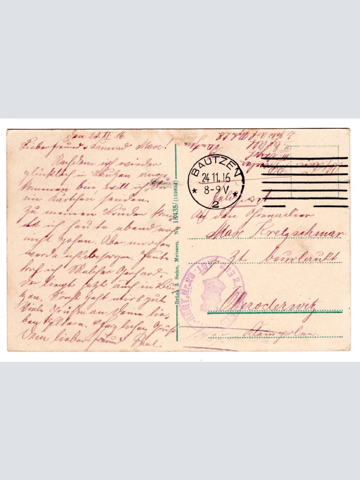 AK, Bautzen, Sachsen, vom Bürgergarten gesehen, Ansichtskarte (S5502)