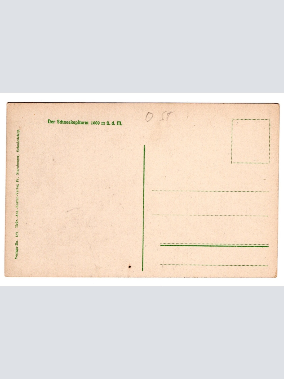 AK, Schneekopfturm, Thüringen, Suhl, Ansichtskarte (S5508)