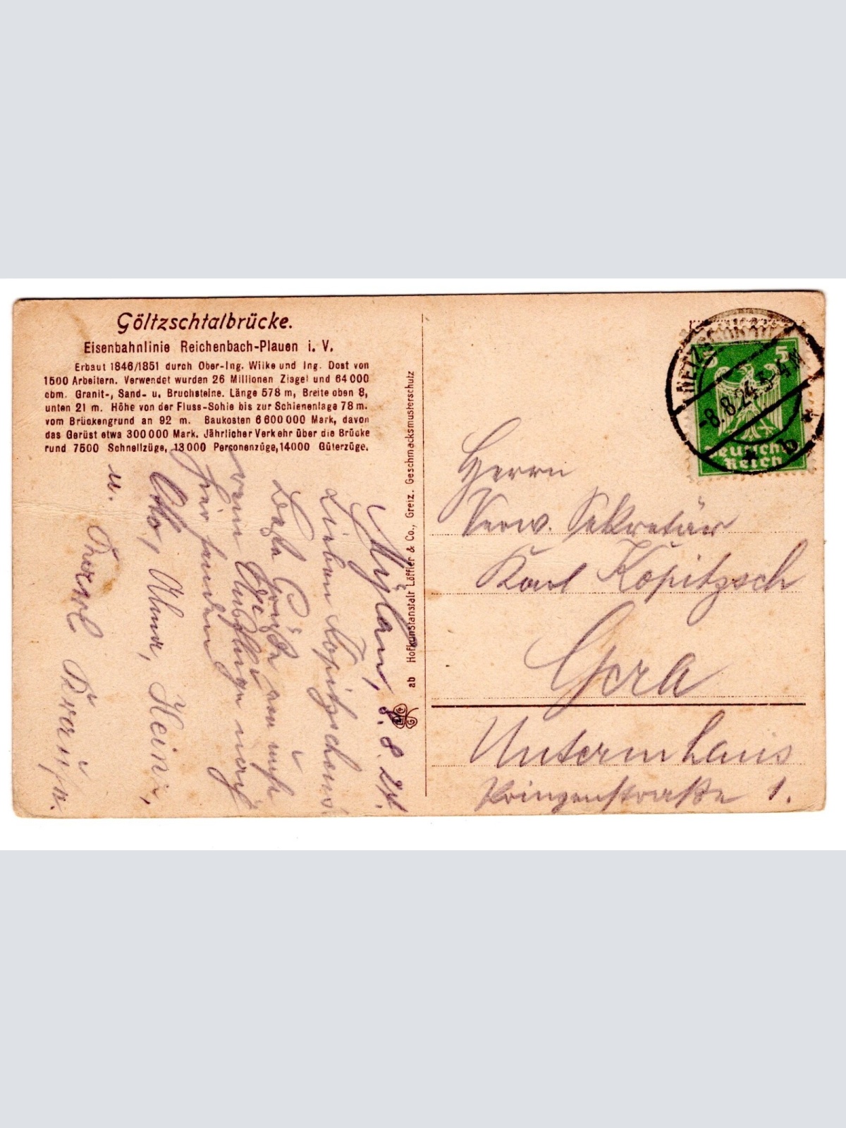 AK, Göltzschtalbrücke, Sachsen, Ansichtskarte (S5523)