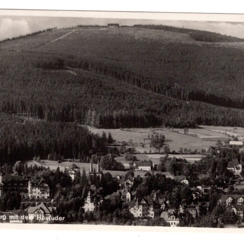 AK, Bad Flinsberg mit den Heufuder, Ansichtskarte (S5538)