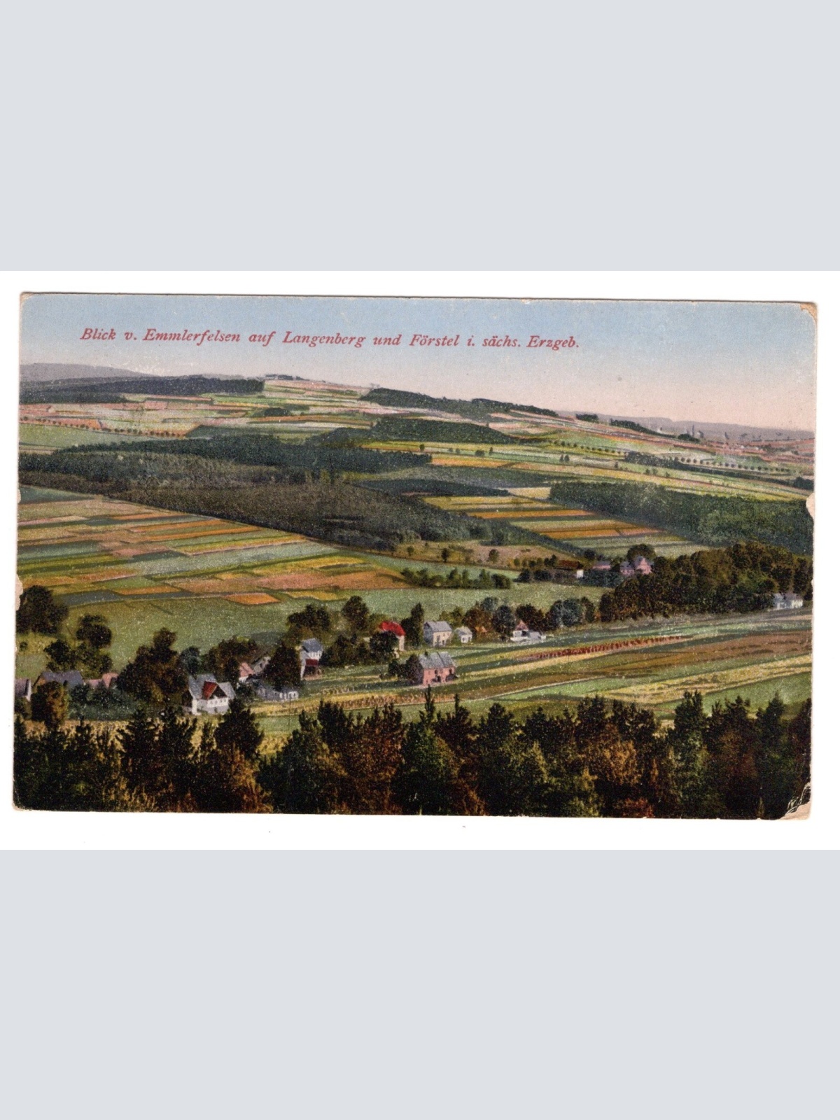 AK, Emmlerfelsen auf Langenberg und Förstel, Sachsen, Ansichtskarte (S5546)