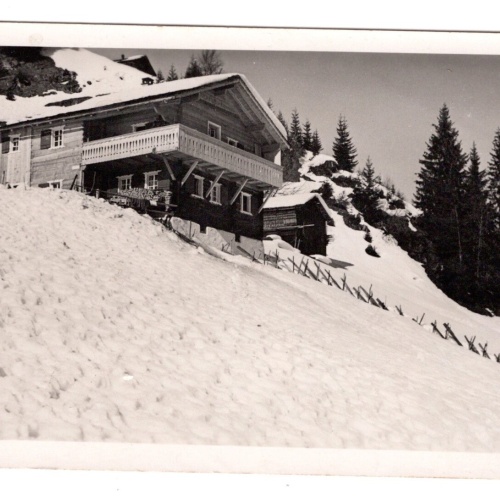 AK, Almhaus Jugendheim Junkersboden, Vorarlberg, Ansichtskarte (S5581)