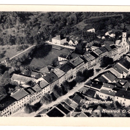 AK, Haag am Hausruck, Oberösterreich, Fliegeraufnahme, Ansichtskarte (S5590)