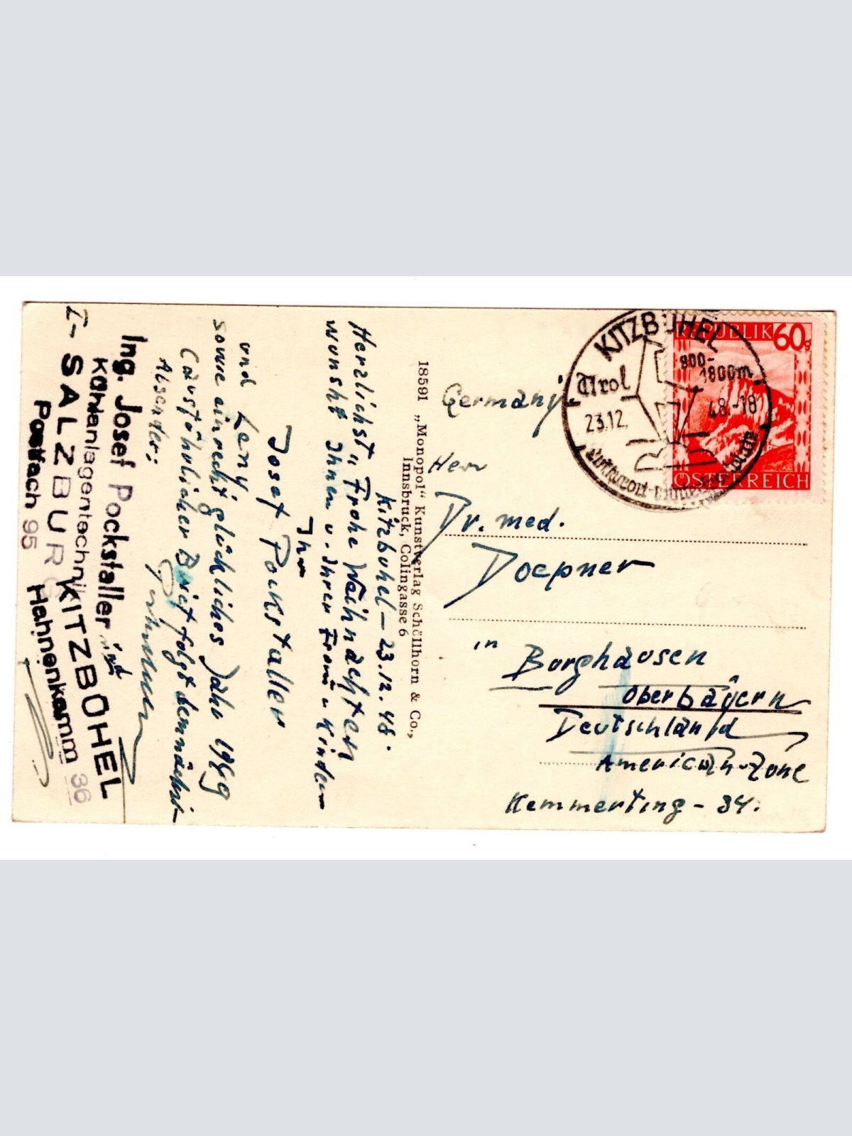 AK, Kitzbühel Hahnenkamm-Bergstation, Tirol, Ansichtskarte (S5625)