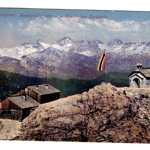 AK, Simonyhütte und Kapelle, Oberösterreich, Ansichtskarte (S5648)