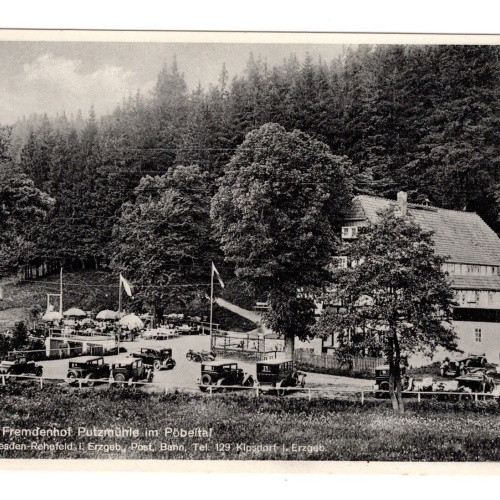 AK, Gaststätte Fremdenhof Putzmühle im Pöbeltal, Sachsen, Ansichtskarte (S5729)