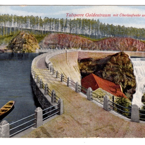 AK, Talsperre Goldentraum, Polen, Ansichtskarte (S5736)