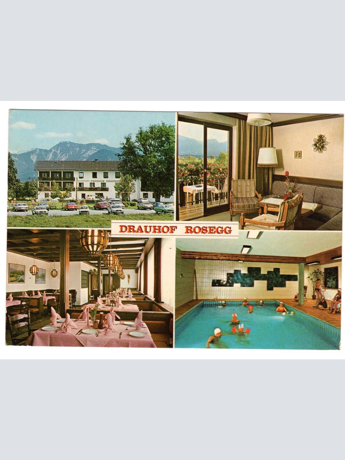 AK, Pension Drauhof, Rosegg bei Velden, Kärnten, Ansichtskarte (S5756)