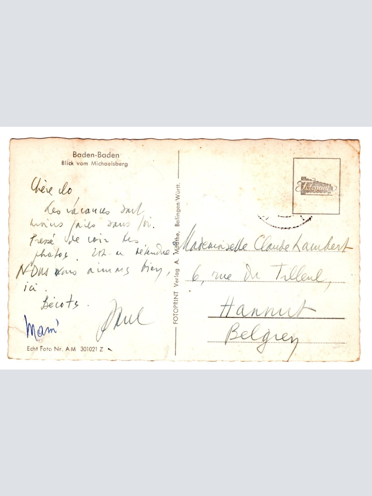 AK, Baden-Baden, Baden-Württemberg, Ansichtskarte (S5834)