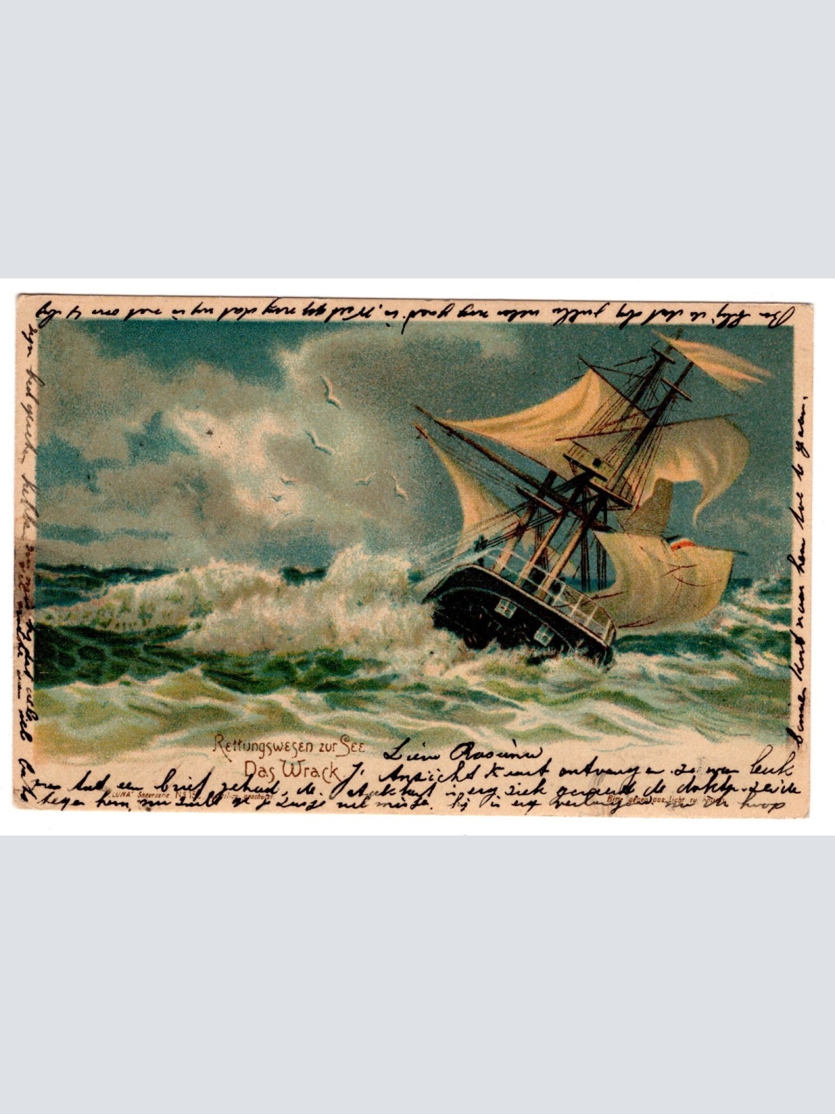 AK, Rettungswesen zur See, das Wrack, Ansichtskarte (S5878)