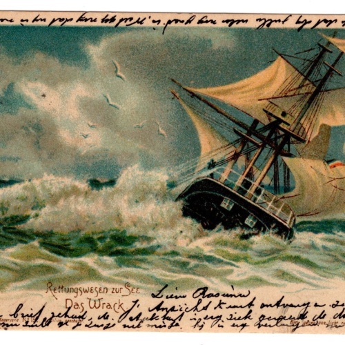 AK, Rettungswesen zur See, das Wrack, Ansichtskarte (S5878)