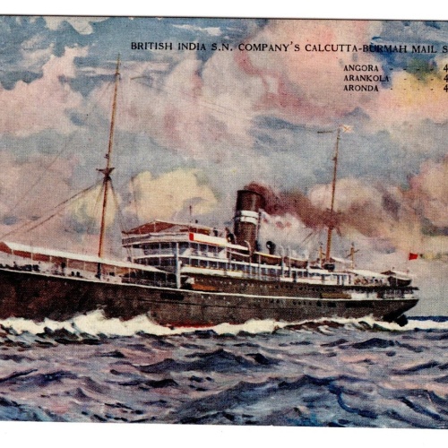 AK, Calcutta Burmah Mail Service, Ansichtskarte (S5883)