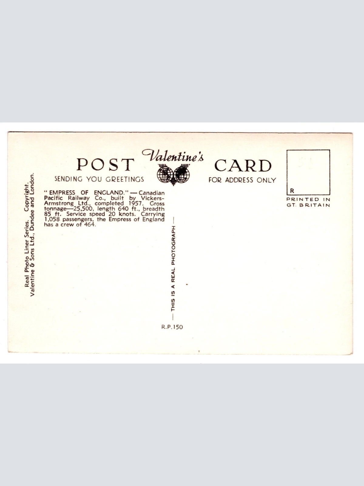 AK, Empress of England, Ansichtskarte (S5889)