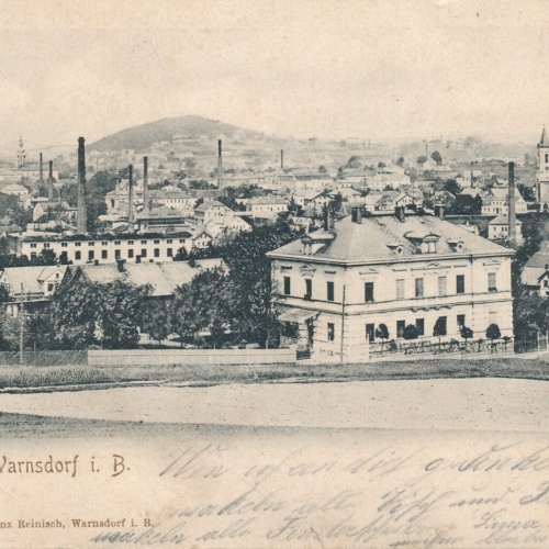 AK gruss aus Warnsdorf in Böhmen Tschechoslowakei Ansichtskarte (14283)