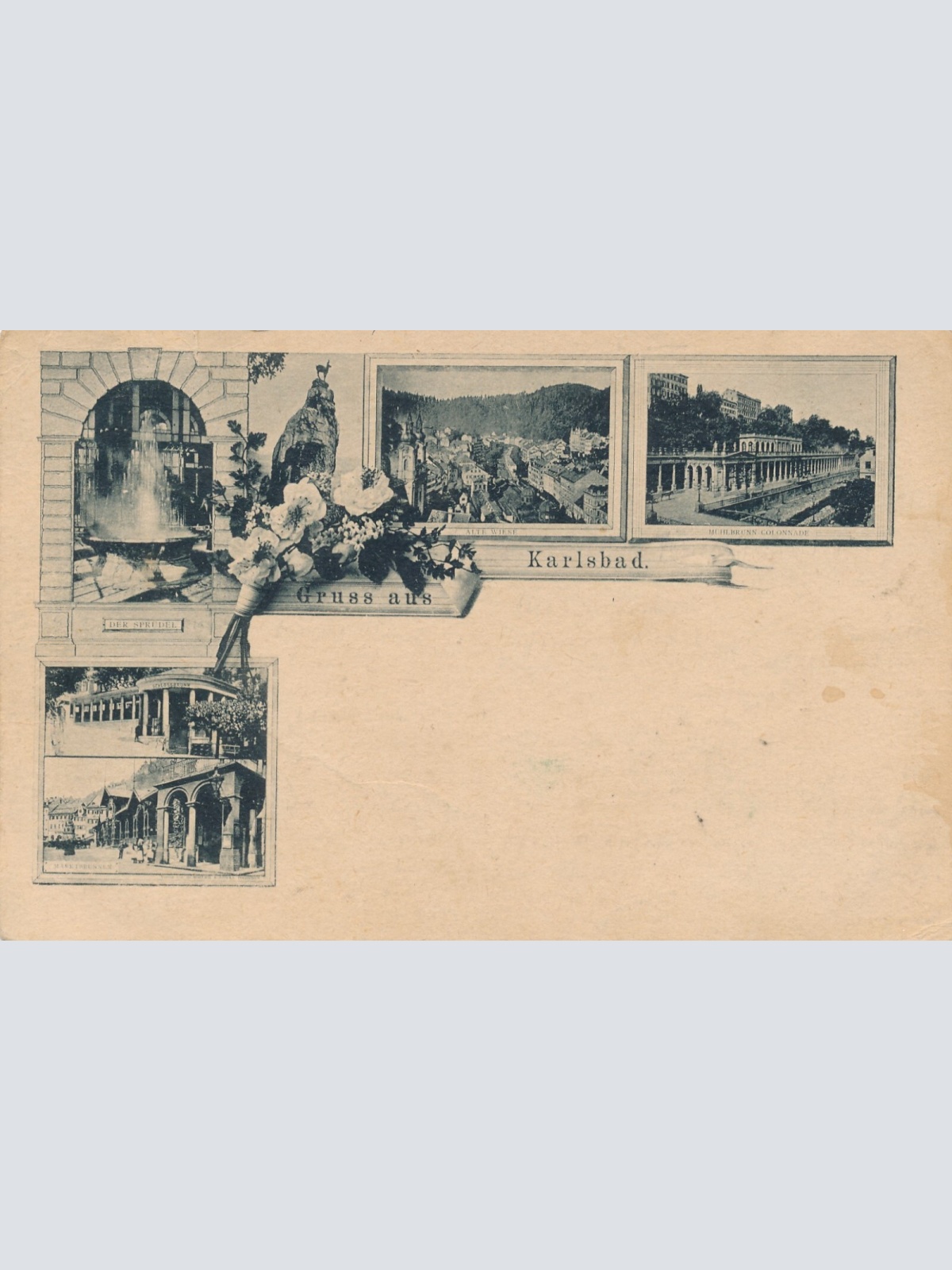 AK gruss aus Karlsbad Tschechoslowakei Ansichtskarte (14289)