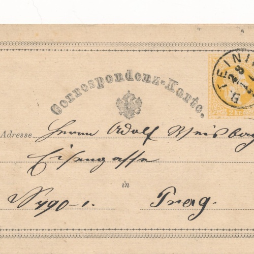 2 Kreuzer Ganzsachen - Karte 1872 aus Wien Neubau (14362)