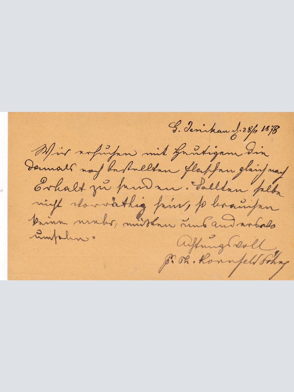 2 Kreuzer Ganzsachen - Karte 1878 aus Goltschenikau (14366)