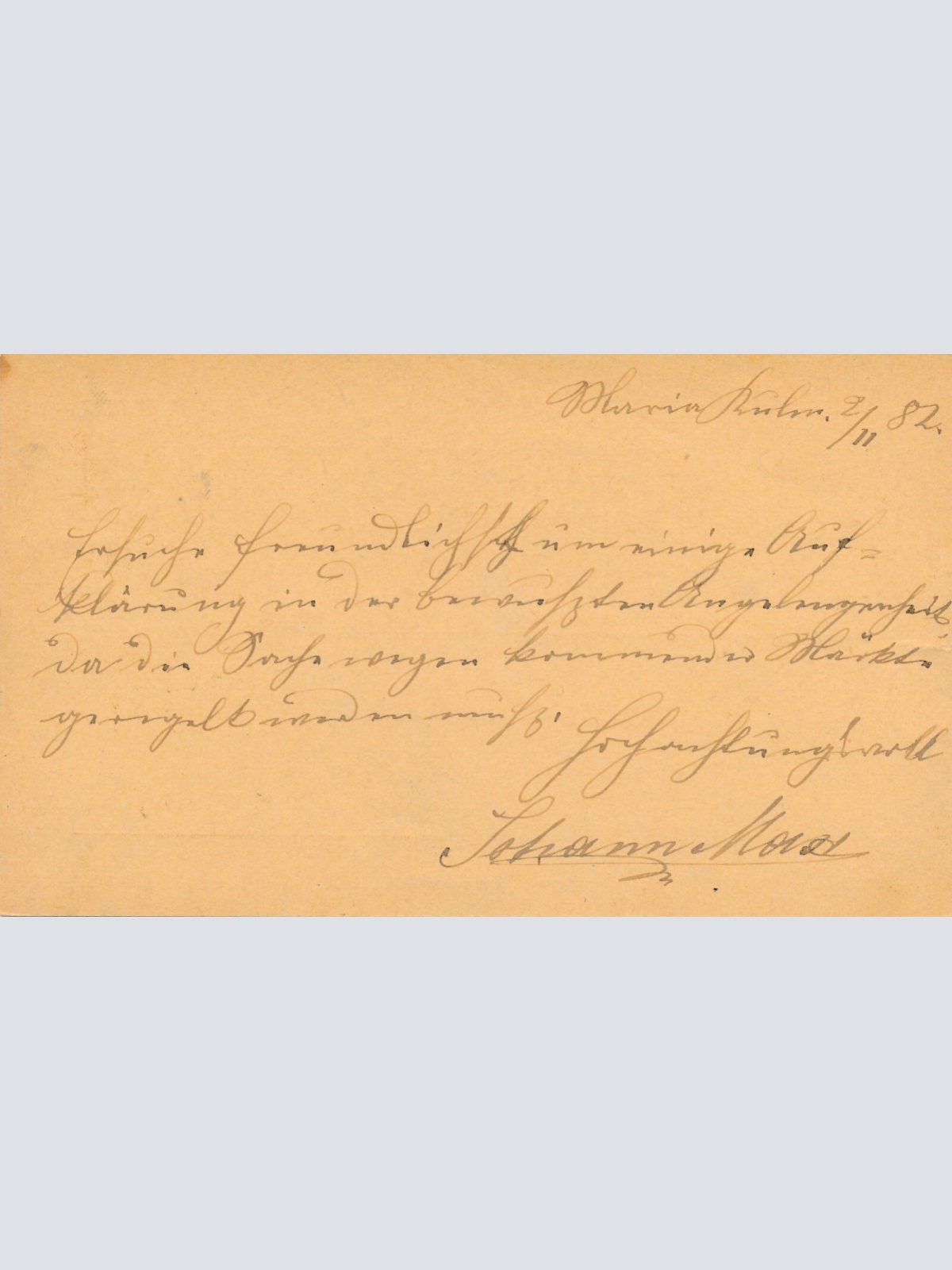 2 Kreuzer Ganzsachen - Karte 1882 aus Kuk Post Ambulance Nr. 38 (14367)