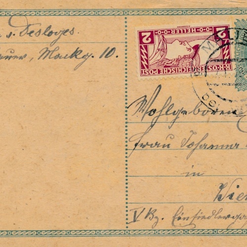 8 Heller Ganzsachen - Karte 1919 aus Maljer bei Wien (14378)
