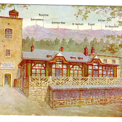 AK, Schutzhaus am Hohen Lindkogel, Niederösterreich, Ansichtskarte (S6054)