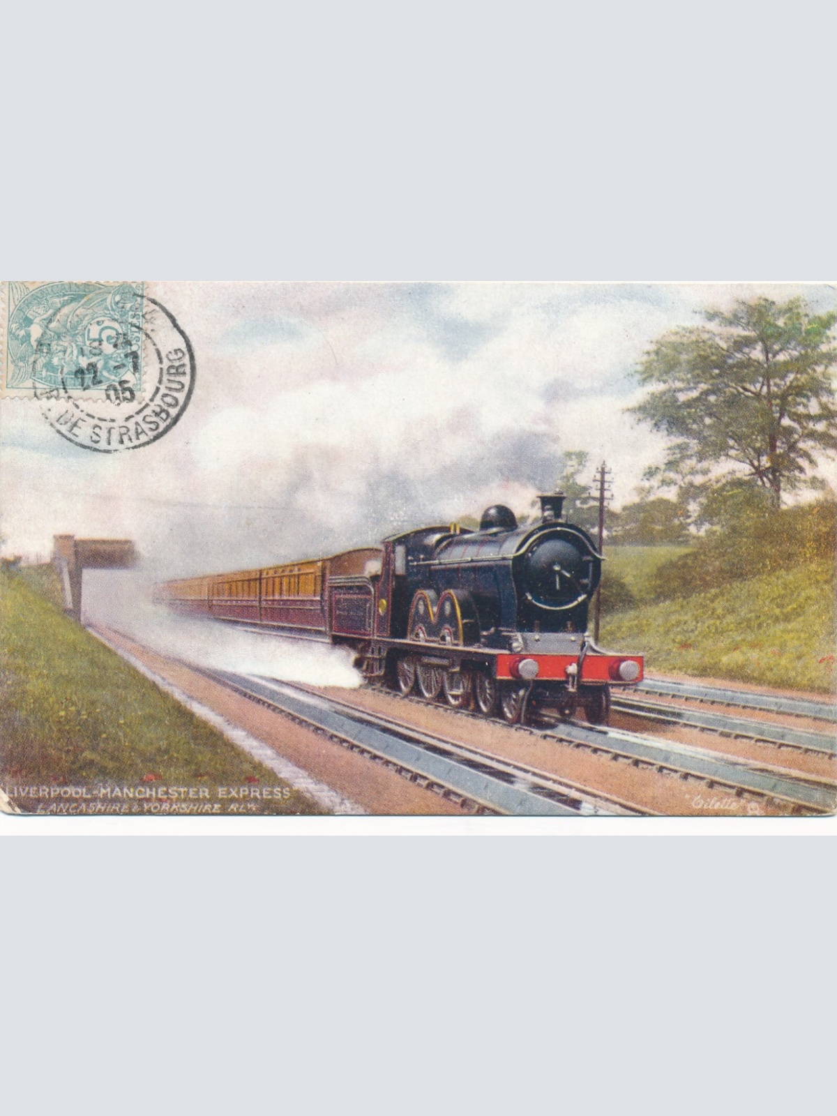 AK Eisenbahn - Zug Liverpool Manchaster Express Ansichtskarte (14303)